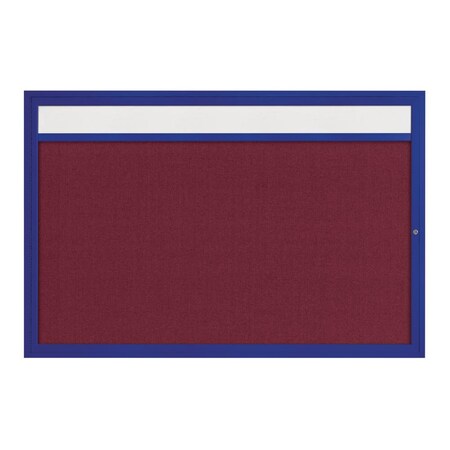 United Visual Products Slim Enclosed Corkboard, 36"x36", Gold Alum Frame/Cork UVEB3636-GOLD-CORK